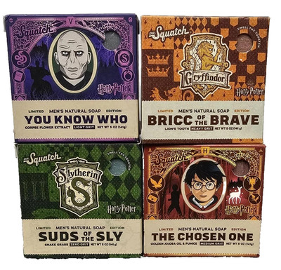Dr. Squatch Men's Natural Harry Potter LIMITED EDITION Soap-4 Pack Gift Set