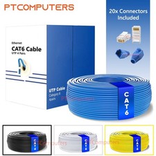100m 305m Cat6 UTP Ethernet solid cable roll Lan network data lead Metro only