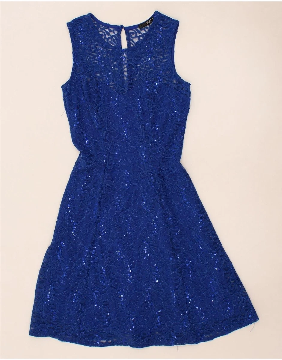 chinese dress ladies Barely There Lace Dress Blue