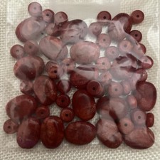 Red Jasper Beads Mixed Sizes Oval Round 18 L 18mm 26 Sm 5mm NEW