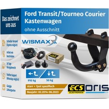 ANHÄNGERKUPPLUNG für Ford Transit/Tourneo Courier 14-23 starr ORIS +7 E-Satz ECS