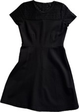 J.CREW Black Cotton Lace Top Dress Size 0