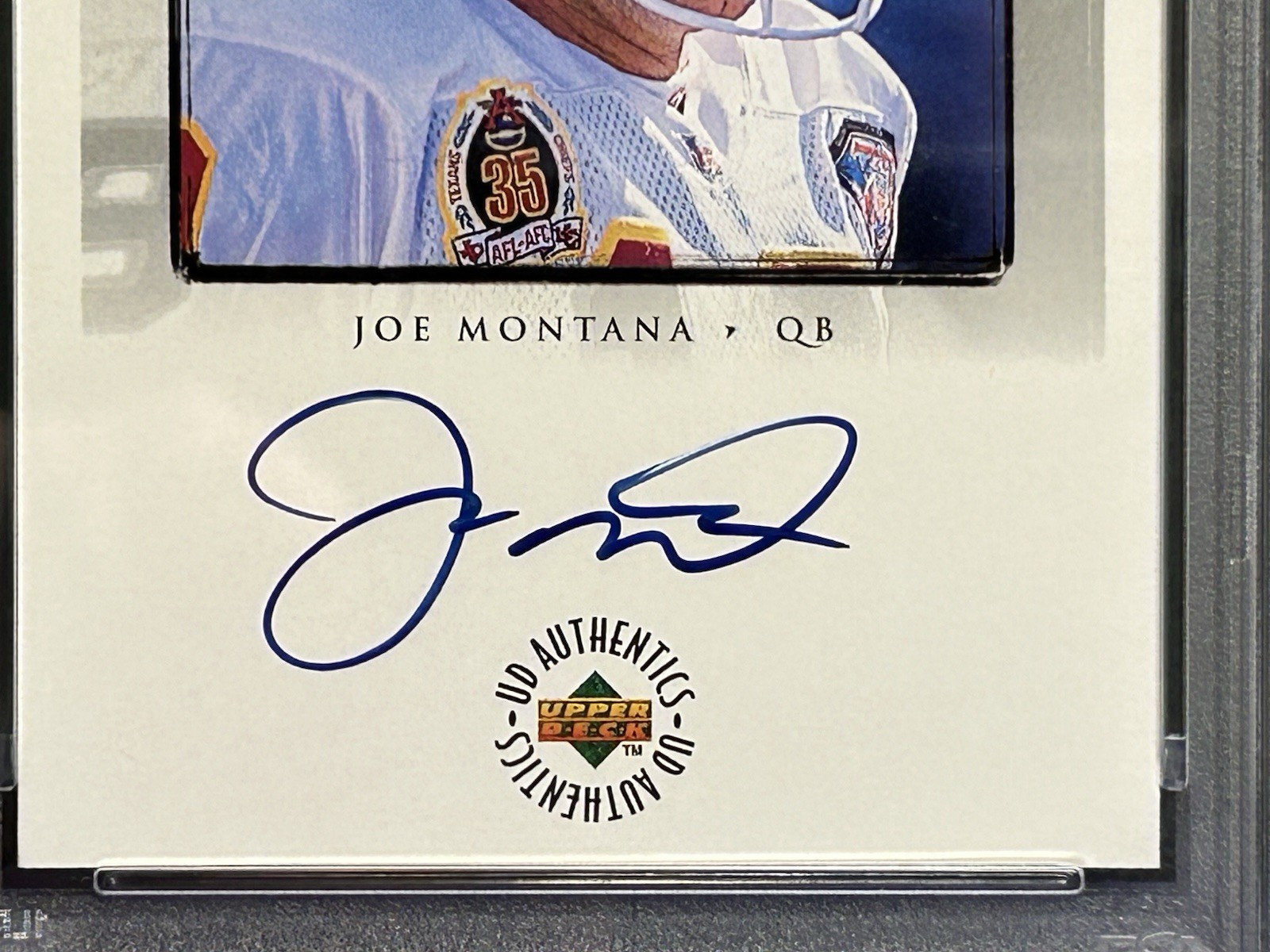1999 Upper Deck Authentics JOE MONTANA Auto 🔥 PSA 9 AUTO 9 🏈 49ers HOF RARE view 5
