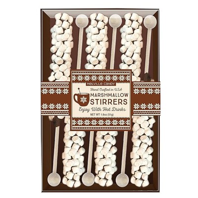 Mini Marshmallow Chocolate Stirrers Handmade Hot Cocoa Coffee Stirring Sticks