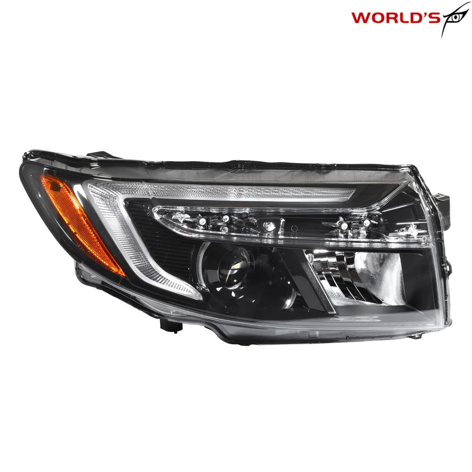 For Honda Ridgeline/Passport 2022-2025 Front Headlight W/ LED DRL Black 7Pins RH - Image 2 of 4
