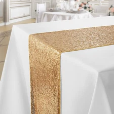 12x72 Gold Sequin Sparkly Table Runner Glitter Tablecloth Cover Wedding Party