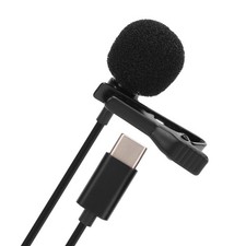 Lavalier Lapel Microphone Clip On Hands Free Wired Microphone For Typec