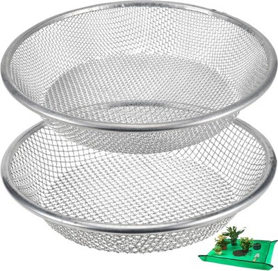 2 Pack Soil Sifter for Gardening - Rock Compost Sand Fits 5-Gallon Buckets 1/4