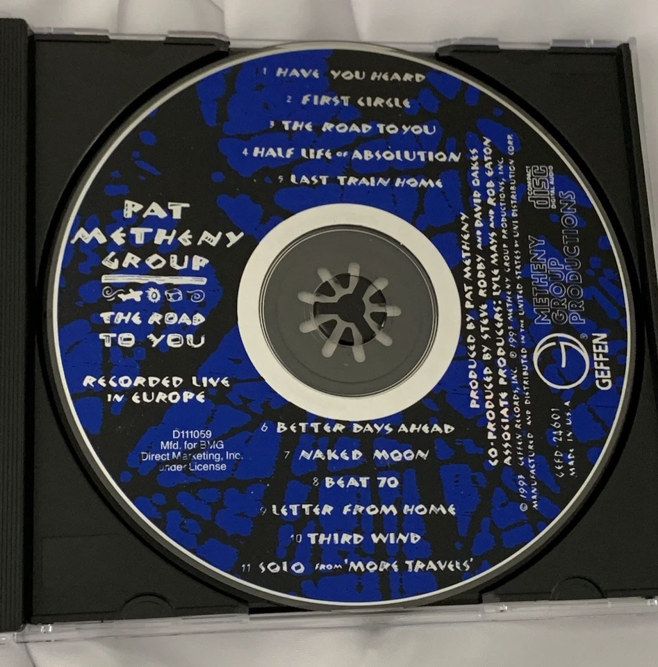 Pat Metheny Group The Road To You CD 1993 Geffen Recorded Live In Europe Foto 4 de 4