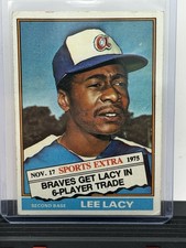1976 TOPPS TRADED #99T LEE LACY (ATLANTA BRAVES) BASEBALL CARD