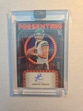 2024 Panini One NFL Presenting Jordan Travis On Card Rookie Auto /99 NY Jets. rookie card picture