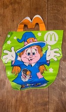 Vtg 1990 McDonalds McBoo Halloween Witch Happy Meal Treat Candy Bag Vinyl Taiwan