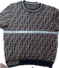 Suéter tejido Fendi motivo FF para mujer talla S