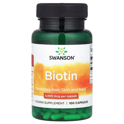 Biotin 5 000 mcg 100 kapsel Swanson