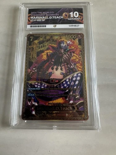 OP17 Marshall.D.Teach Gold SP ST27-005 ACE 10 PERFECT SUBS One Piece TCG NOT PSA