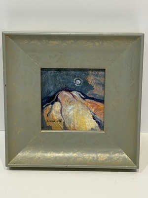 Lori Mallot (1932-2019) Kansas Artist Original Acrylic On Paper Framed Art Mini