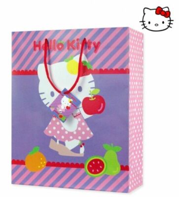 Geschenktasche 18x23 cm Hello Kitty Fruity  Geschenk Party Geburtstag Neu