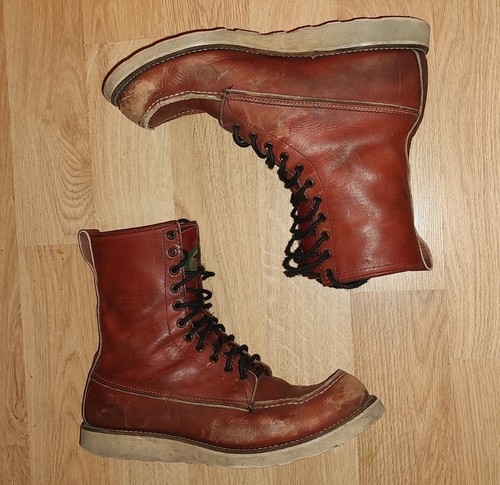 Red Wing Irish Sitter Classic Moc Toe Brown Leather Work Boots Men Size 13 - 第 2/12 張圖片
