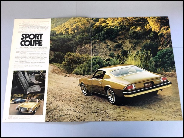 1974 Chevrolet Camaro and Z28 Vintage Original Car Sales Brochure