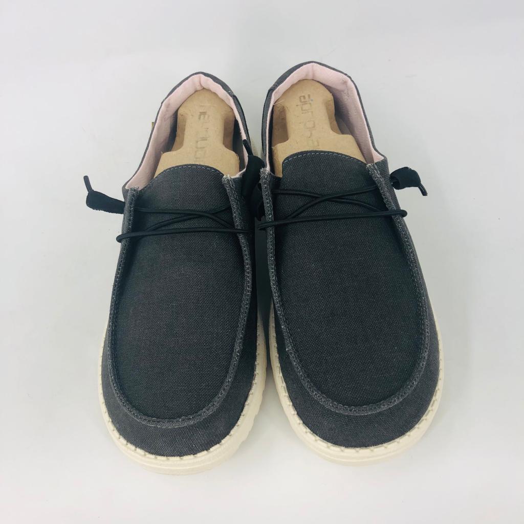 Hey Dude D21414949 Wendy Chambray Casual Shoes for Women Size 8 - Black for  sale online