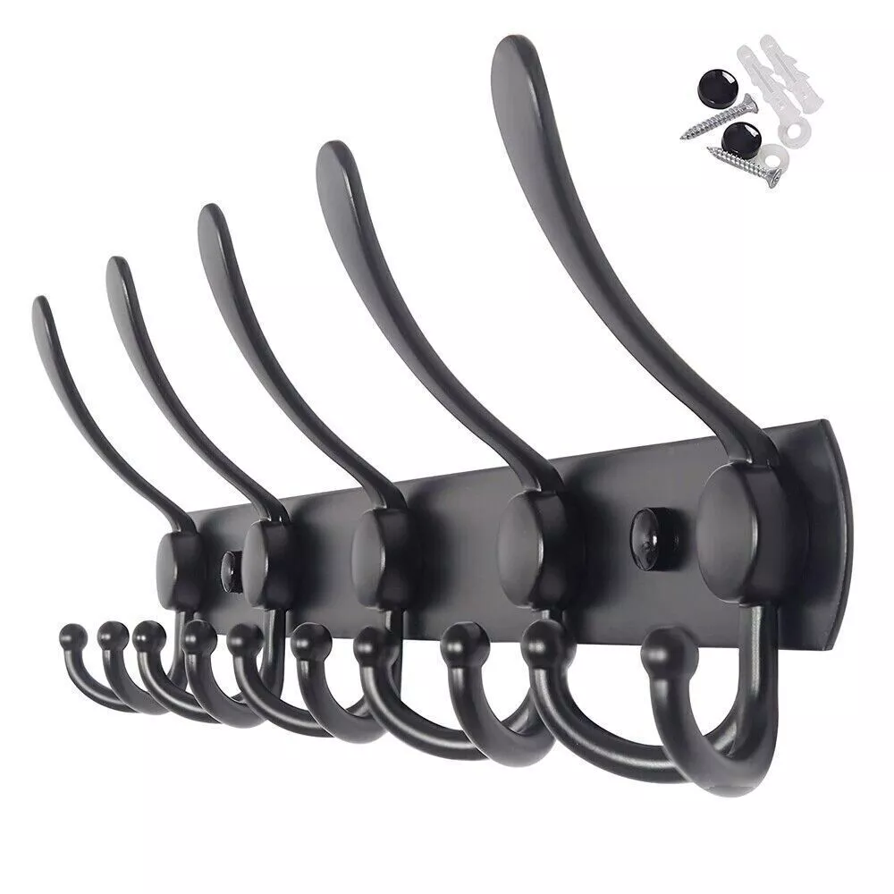 WEBI Coat Rack Wall Mounted Black