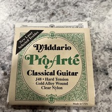 D'Addario J48 Gold Alloy Hard Tension Clear Nylon 6 Strings