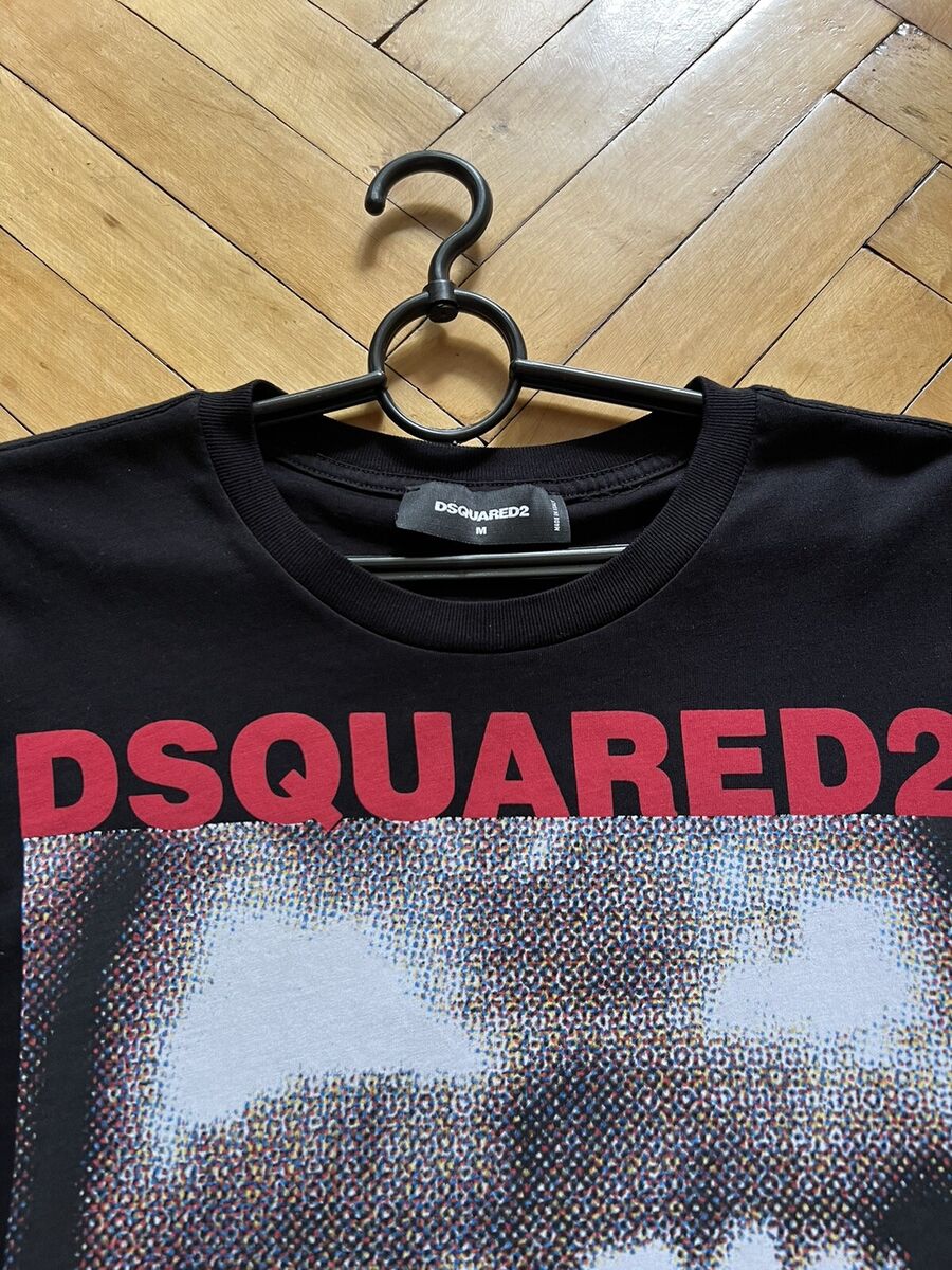 Dsquared2 Men's T-Shirt Big Logo Black Size M Made In Italy | eBay