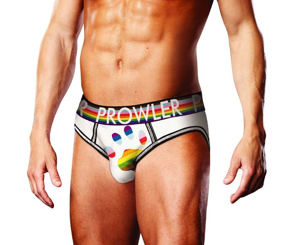 Sexy Ropa Para Hombre Orgullo Bandera Blanco Gran Tamaño Hombre Abierto Calzoncillo Ropa Interior Mediana Foto 4 de 4