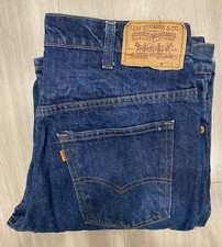 Vintage 70s LEVIS 505 Orange Tab Jeans 20505-0217 36x34 34x32 Made In USA