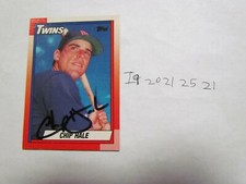 1990 Topps Chip Hale Signed Baseball Card 