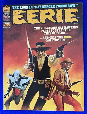 Vintage May 1977 Eerie Magazine #83-Villainous Gat Hawking Plots to Steal