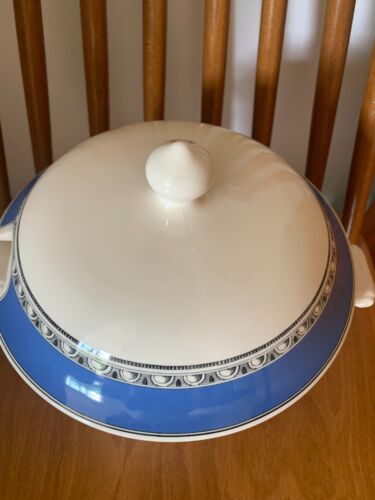 Vintage 1998 Emma Bridgewater Egg & Dart Tureen Rare Design Blue - Picture 4 of 10