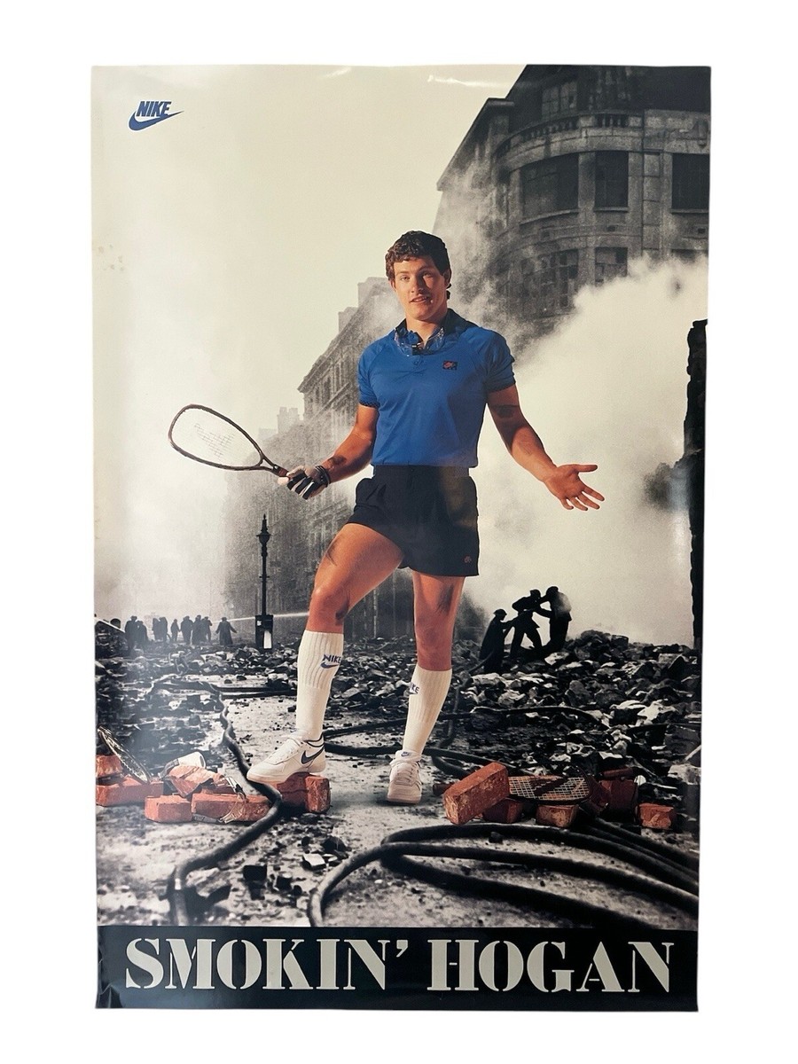 vintage nike marty smokin hogan racquetball poster 80s | eBay