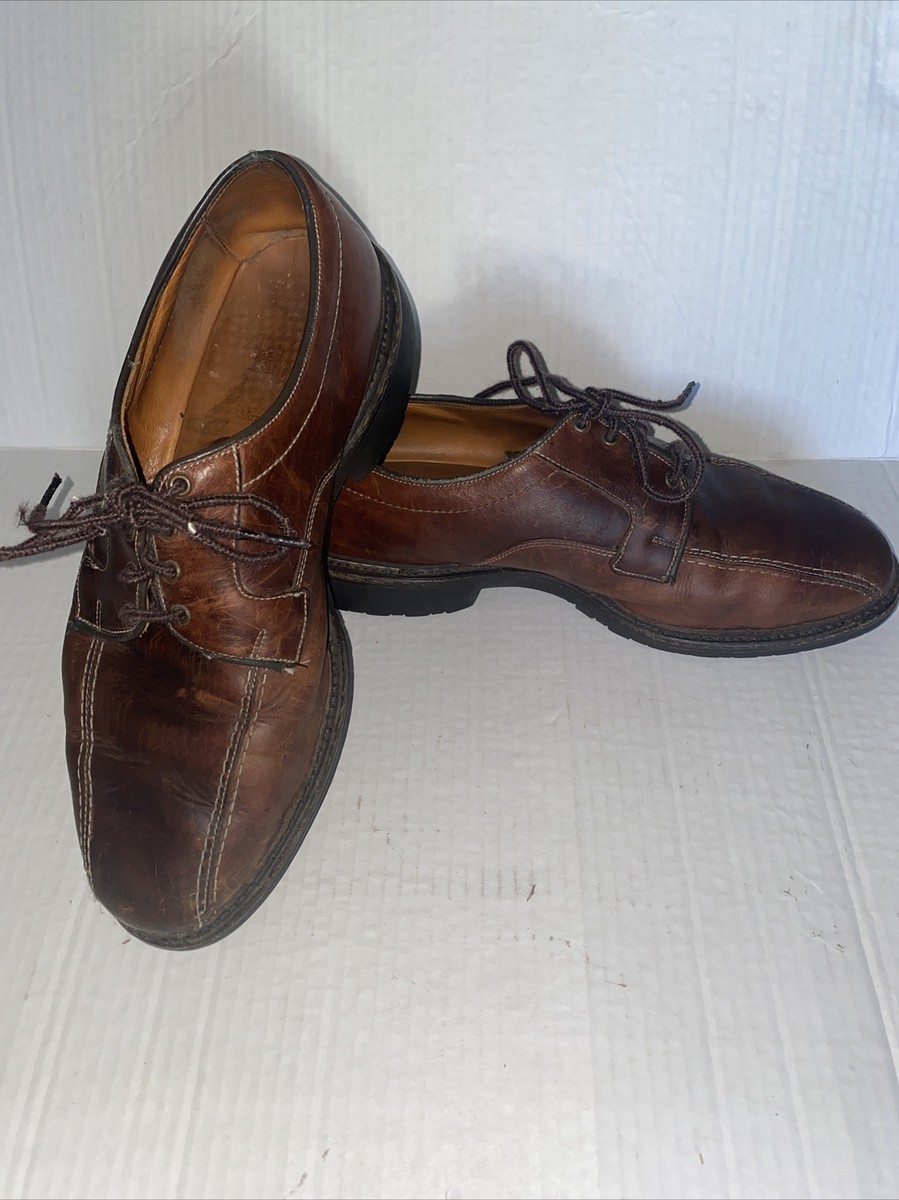Allen Edmonds MAPLETON Brown Leather Bicycle WIDE Derby  display picture 3