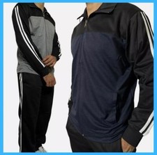 Sportlicher leichter Baumwoll-Turnanzug Herren L XL XXL XXXL schwarz