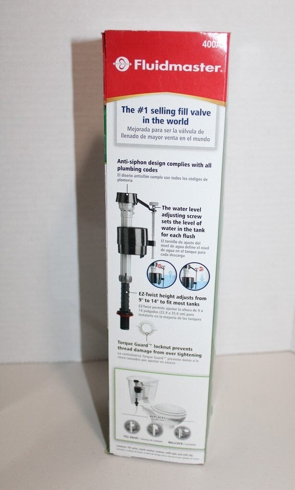 Fluidmaster 400A Universal AntiSiphon Toilet Fill Valve New eBay