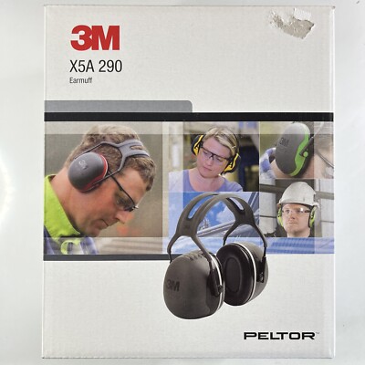 3M Peltor X5A 290 Earmuff Premium Class 5 Over The Head Protective Black PPE