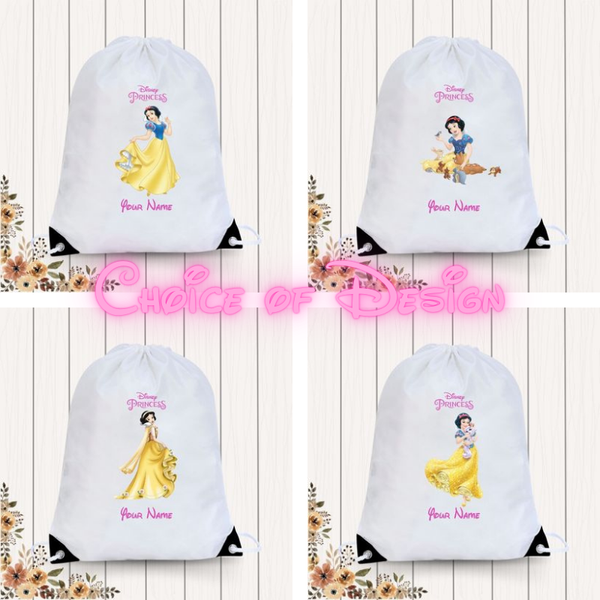 Snow White Disney princess Personalised Gym Bag Swim Bag Choice of Design