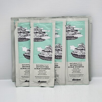 Davines Naturaltech Detoxifying Scrub Shampoo Sachet Travel Kit 0.4 oz X 12