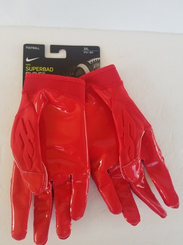 NIKE SUPERBAD 6.0 ADULT PADDED FOOTBALL GLOVES, NFL TEAM ISSUED, DX4520, 3XL - Picture 4 of 5