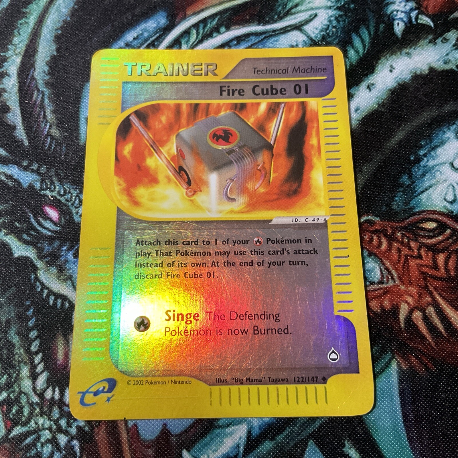2002 Pokémon Fire Cube 01 Trainer 122/147 Reverse Holo TCG Pokemon Card NM