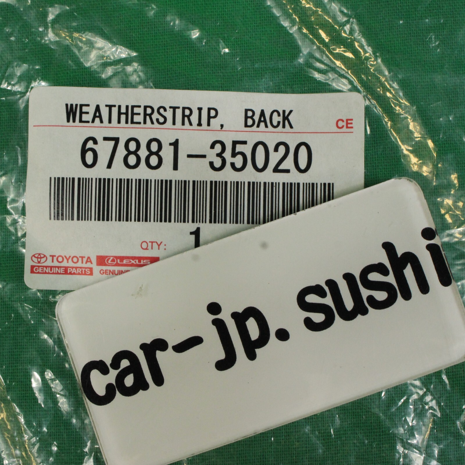 Toyota Genuine 4RUNNER RZN18# VZN18# WEATHERSTRIP BACK DOOR Hatch 67881-35020