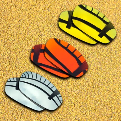 3 Pairs Lenses Replacement for-Costa Del Mar Brine Polarized-Silver&Red&Gold
