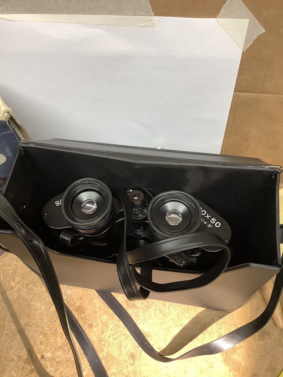 Super Zenith Field 3 20x50 Mint Binoculars In Original Case And