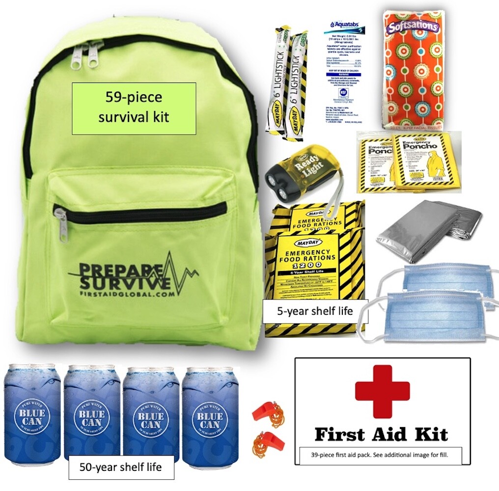 Preparedness Backpack for 2-Persons - Earthquake, Fire, Flood, Storms ...
