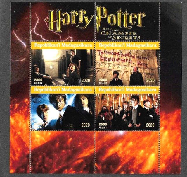 Harry Potter stamps sheet 2020 Chamber of Secrets fine used/cto Madagasikara PN10601