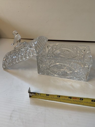 Crystal Jewelry Box with Crystal Bird - Picture 2 of 7