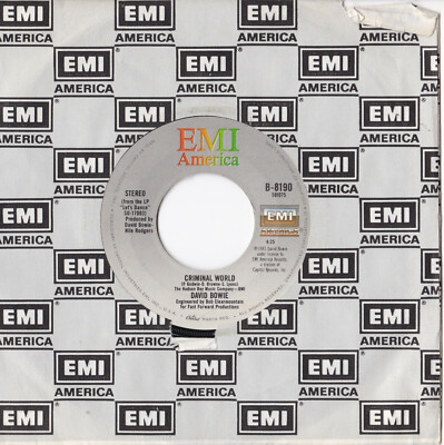 David Bowie  -Without You / Criminal World- 7'' 45 EMI America  (B-8190)