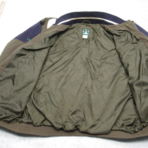 Vintage Izod Jacket Mens XL Green Colorblock Full Zip Pockets Lined Rain Coat - Picture 5 of 17