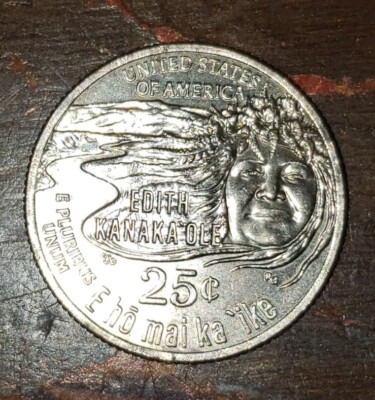 Limited Edition 2023 P Edith Kanaka'ole $0.25 Quarter (“EDITH” Die